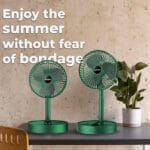 Portable Table Fan Mini USB Charging Rechargeable Green Super Fan