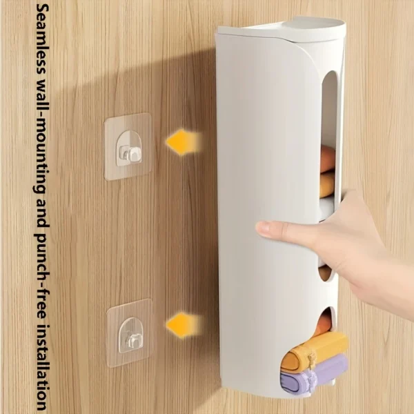 Wall Mounted Underwear & Trash Bag Dispenser Organizer