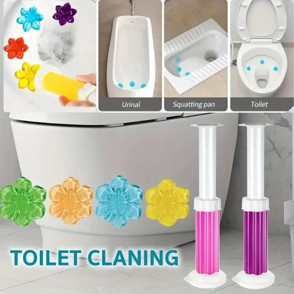 2pc Toilet Flower Fragrance Bathroom Deodorizer, Bowl Cleaner Toilet Wand Refills, Cleaning Supplies, Toilet Cleaning Tools