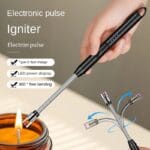 Windproof Flameless Plasma Ignition Barbecue Lighter USB Long Kitchen Lighter