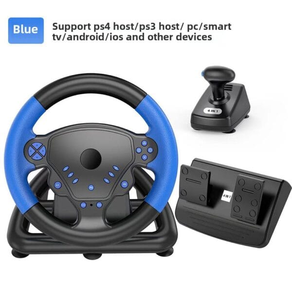 4-in-1 Smart Wireless for PS4 Game Steering Wheel Compatible with PC/Android/PS3 Racing Game Controllers for Mobile Devices