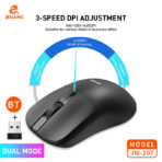 Jeqang JW-207 BT & 2.4G Dual-Mode Wireless Mouse Optical Sensor Ergonomic Mini Design USB Interface - Image 3