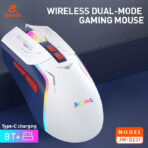 Jeqang-231 Dual-Mode 7D RGB Lighting Type-C Rechargeable 4 Adjustable DPI Optical Ergonomic Design Matte-Finish - Image 3
