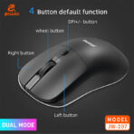 Jeqang JW-207 BT & 2.4G Dual-Mode Wireless Mouse Optical Sensor Ergonomic Mini Design USB Interface - Image 5