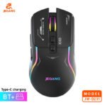 Jeqang-231 Dual-Mode 7D RGB Lighting Type-C Rechargeable 4 Adjustable DPI Optical Ergonomic Design Matte-Finish - Image 2