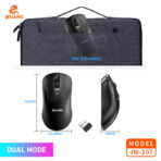Jeqang JW-207 BT & 2.4G Dual-Mode Wireless Mouse Optical Sensor Ergonomic Mini Design USB Interface - Image 6