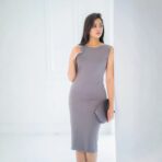 Sleeveless Scuba Bodycon Midi Dress - Image 3
