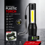 Metal & Plastic Rechargeable Mini Torch with Carrying Case - Image 2